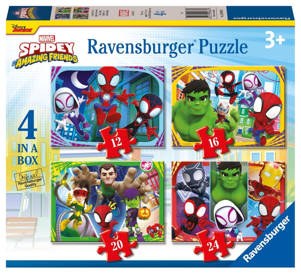 Ravensburger Puzzle 12, 16, 20, 24pc - Marvel Spidey & His Amazing Friends