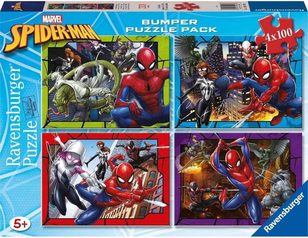 Ravensburger Puzzle 4x100pc - Marvel Spider-Man Bumper Pack