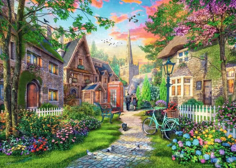 Ravensburger Puzzle 1000pc - Church Lane