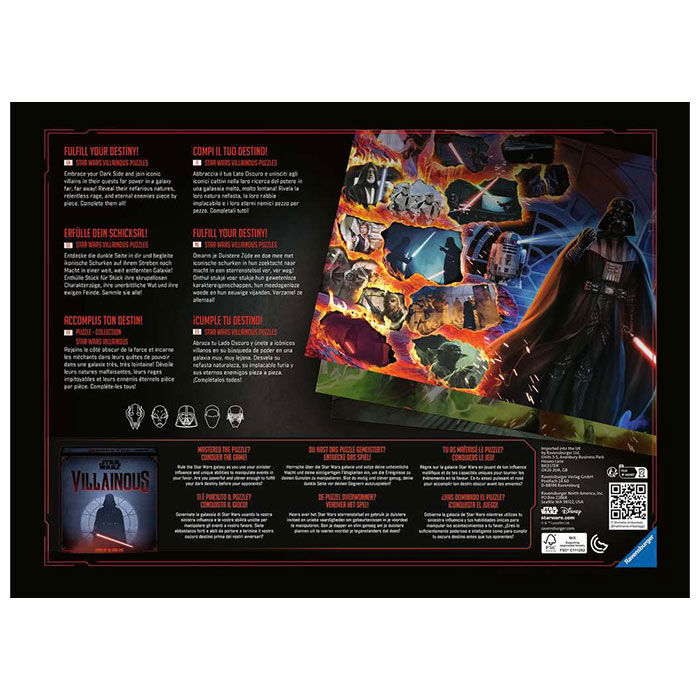 Ravensburger Puzzle 1000pc - Star Wars Villainous Darth Vader