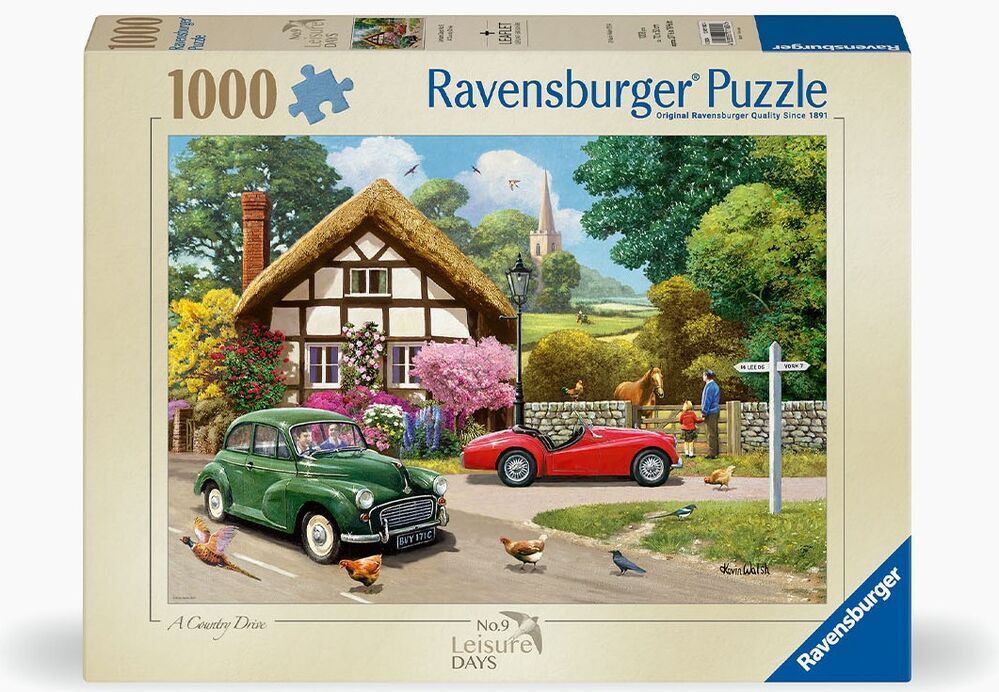 Ravensburger Puzzle 1000pc - Leisure Days No. 9: A Country Drive