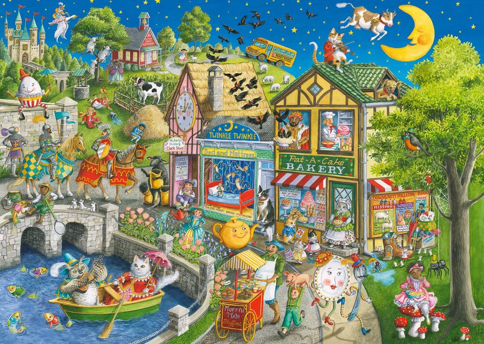 Ravensburger Puzzle 1000pc - Mother Gooseville
