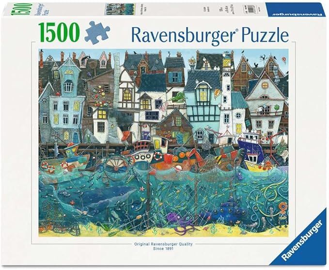 Ravensburger Puzzle 1500pc - A Bustling Fantasy Port