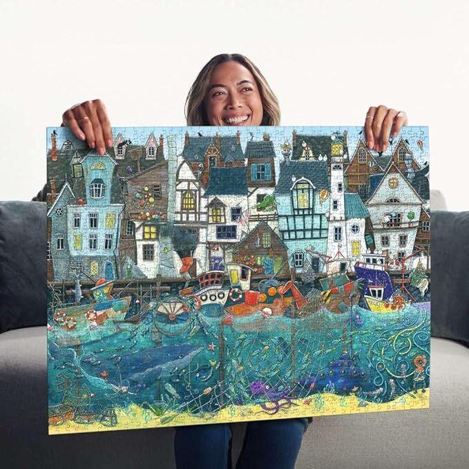 Ravensburger Puzzle 1500pc - A Bustling Fantasy Port