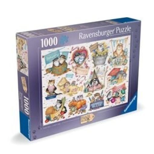 Ravensburger Puzzle 1000pc - Crazy Cats Calendar