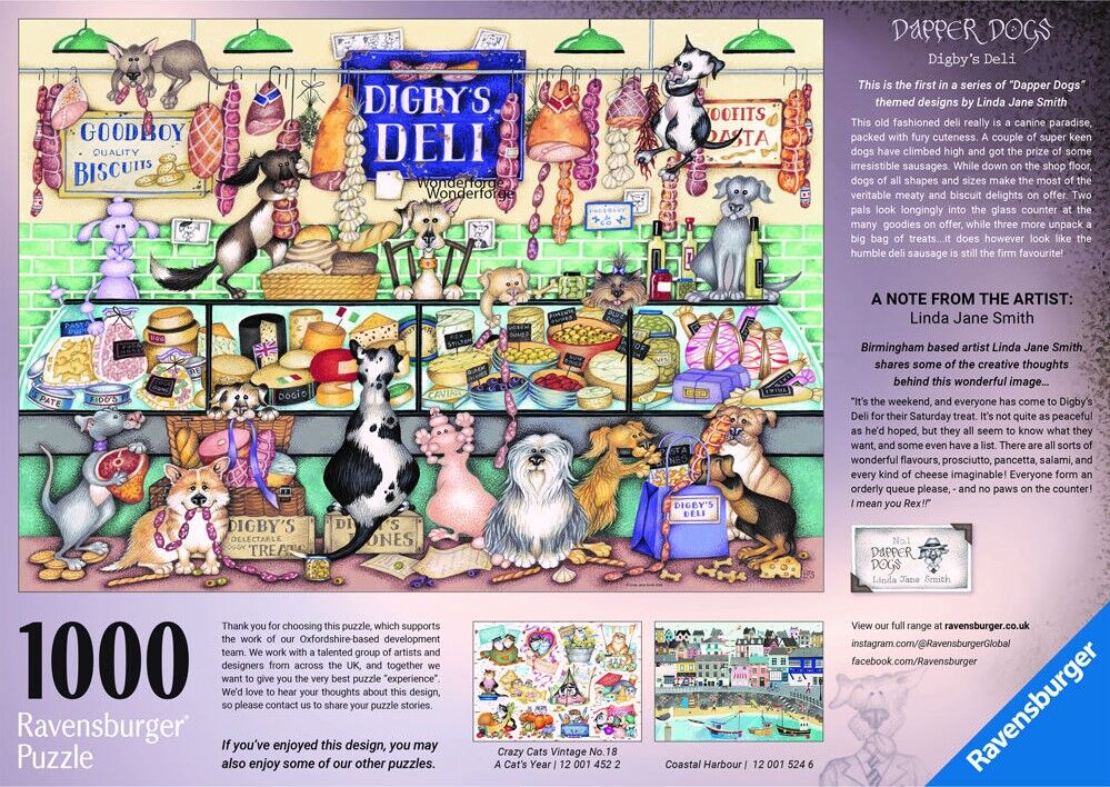Ravensburger Puzzle 1000pc - Dapper Dog's Digby's Deli