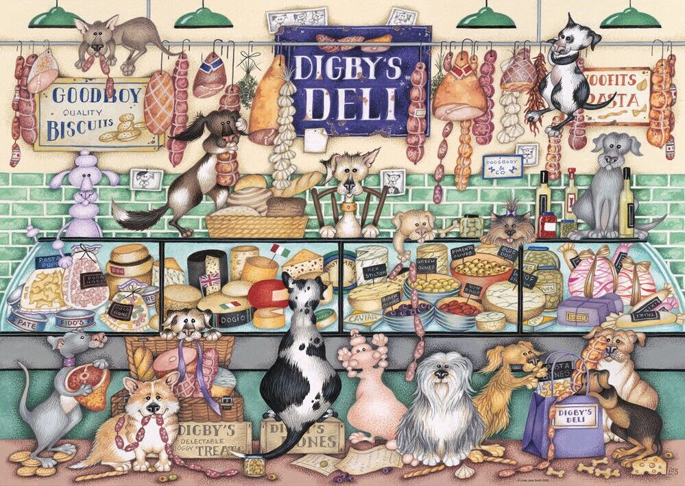 Ravensburger Puzzle 1000pc - Dapper Dog's Digby's Deli
