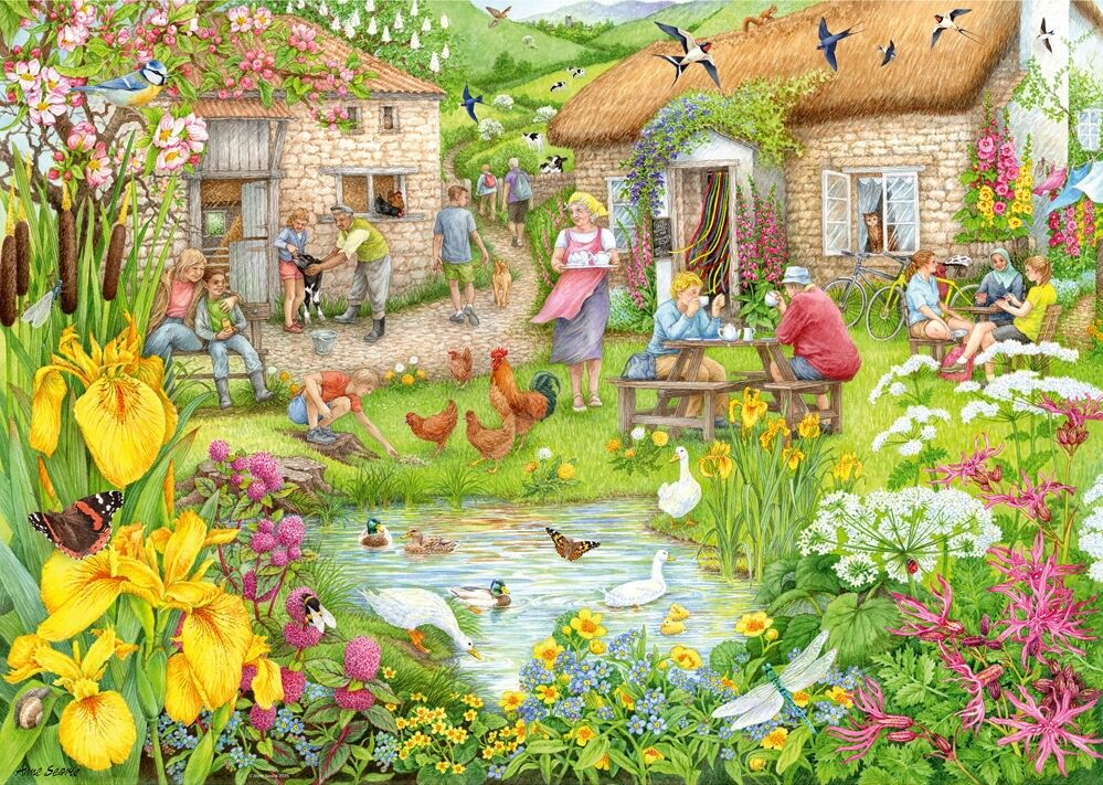 Ravensburger Puzzle 1000pc - Cozy Café Valley Café Farm