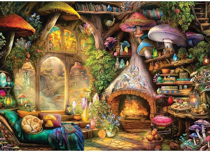 Ravensburger Puzzle 1000pc - Mushroom Cottage