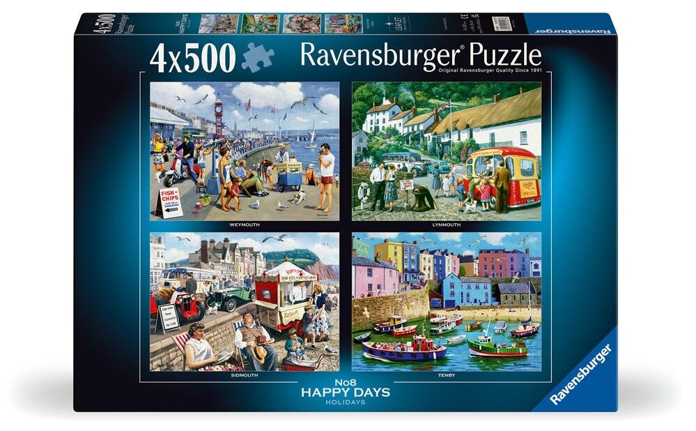 Ravensburger Puzzle 4x500pc - Happy Days No.8 Holidays