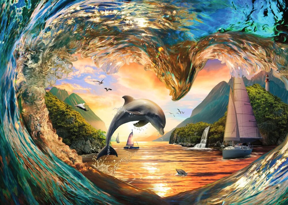 Ravensburger Puzzle 1000pc - Sunset Splash