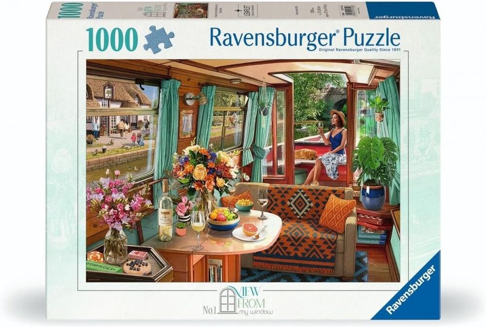 Ravensburger Puzzle 1000pc - View From My Window No. 1: Canal Boat