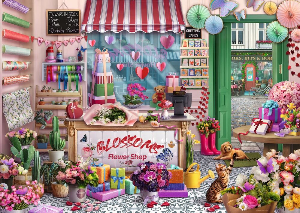 Ravensburger Puzzle 1000pc - Blossoms Flower Shop