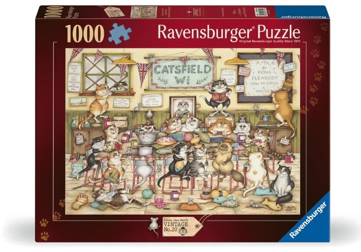 Ravensburger Puzzle 1000pc - Crazy Cats at the Wi