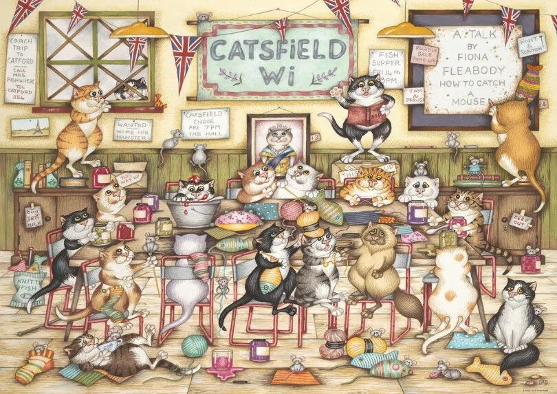 Ravensburger Puzzle 1000pc - Crazy Cats at the Wi