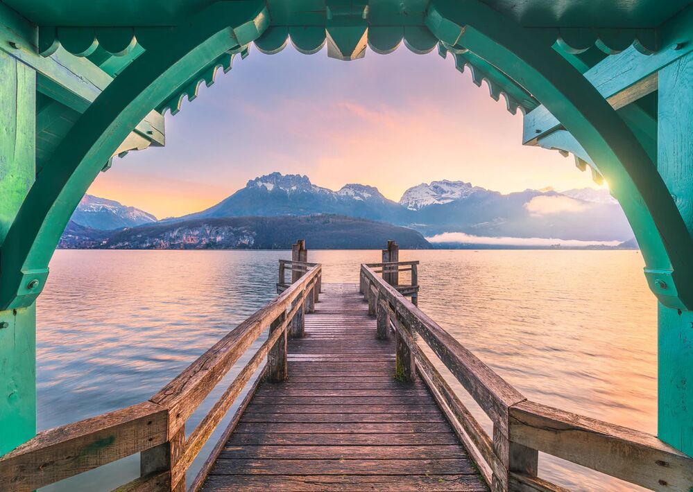 Ravensburger Puzzle 1000pc - Romantic Footbridge at Lac d'Annecy