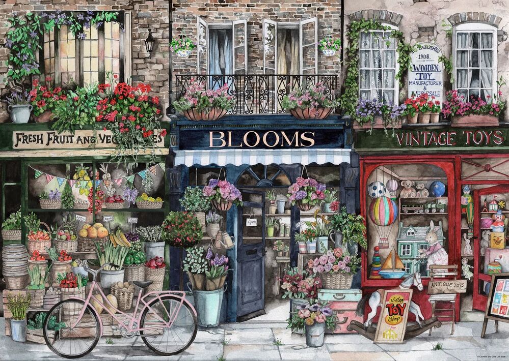 Ravensburger Puzzle 1000pc - Busy High Street No. 1