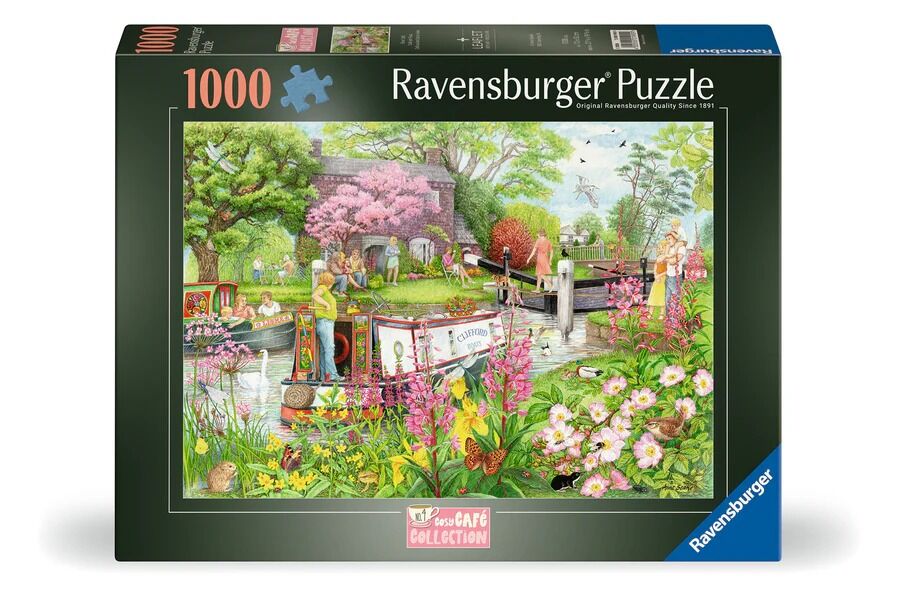 Ravensburger Puzzle 1000pc - Cozy Café No. 4: River Café