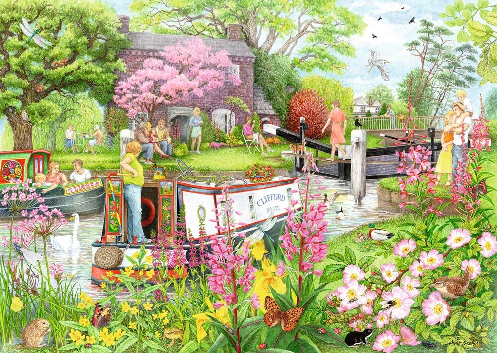 Ravensburger Puzzle 1000pc - Cozy Café No. 4: River Café