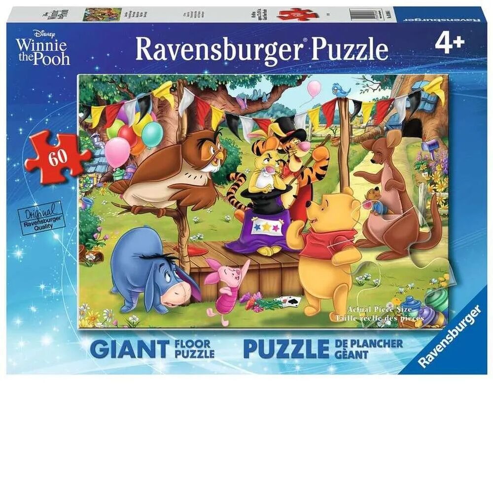 Ravensburger Puzzle 60pc - Disney Winnie the Pooh - Magic Show Giant Floor Puzzle