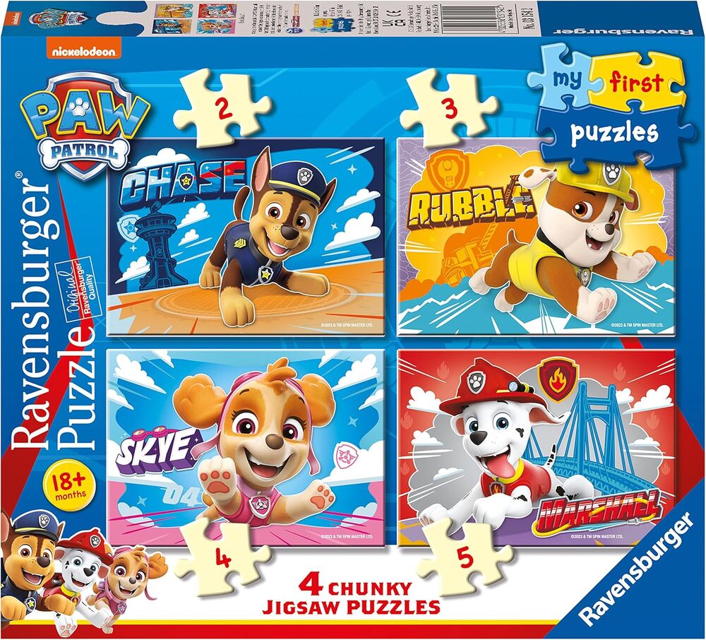 Ravensburger Puzzle 2, 3, 4, 5pc - Paw Patrol My First Puzzles