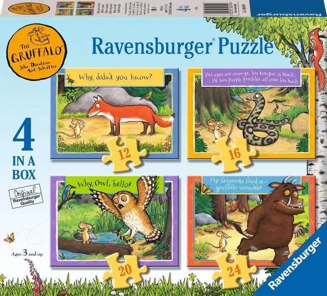 Ravensburger Puzzle 12, 16, 20, 24pc - The Gruffalo