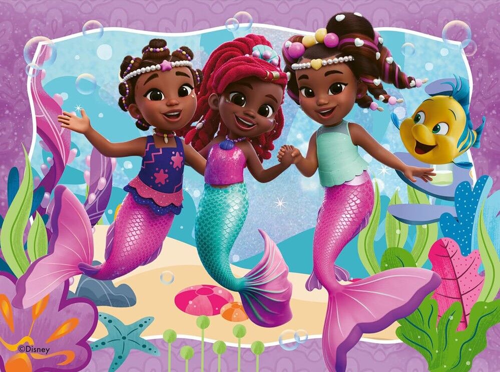 Ravensburger Puzzle 12, 16, 20, 24pc - Disney Ariel Friends Are a Treasure!
