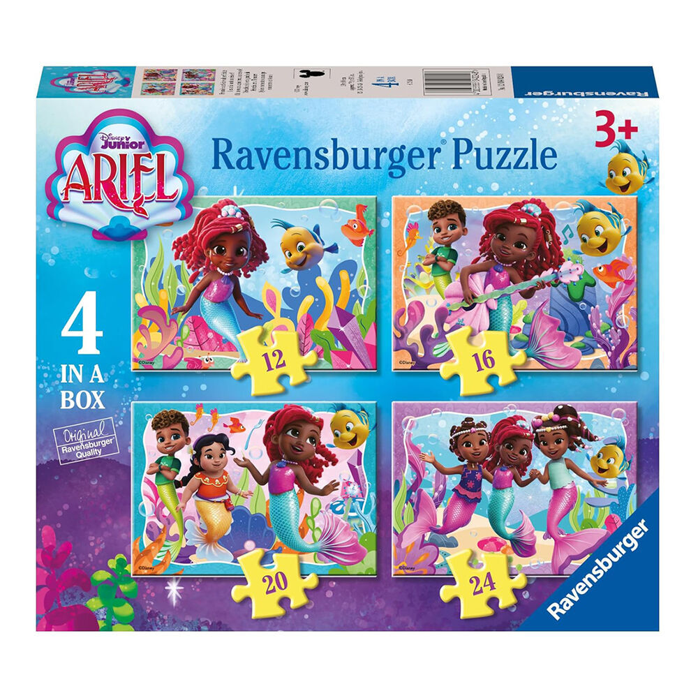 Ravensburger Puzzle 12, 16, 20, 24pc - Disney Ariel Friends Are a Treasure!