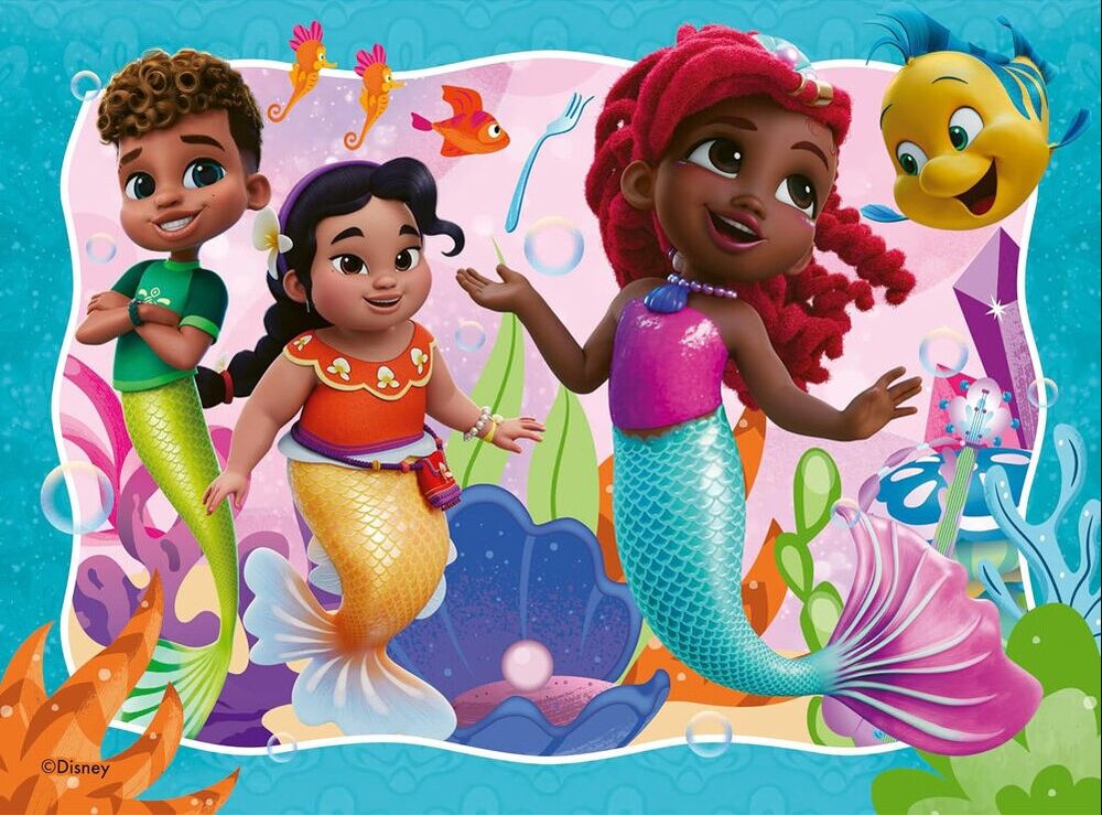 Ravensburger Puzzle 12, 16, 20, 24pc - Disney Ariel Friends Are a Treasure!