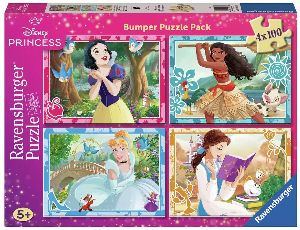 Ravensburger Puzzle 4x100pc - Disney Princess Bumper Pack