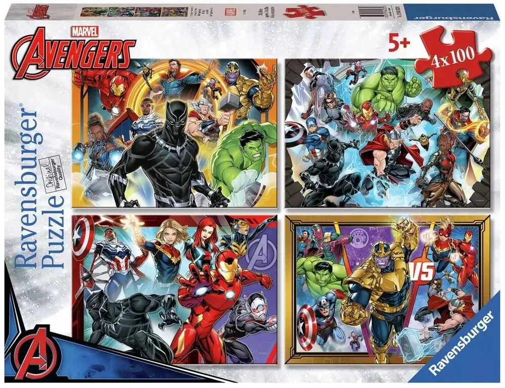 Ravensburger Puzzle 4x100pc - Marvel Avengers Bumper Pack