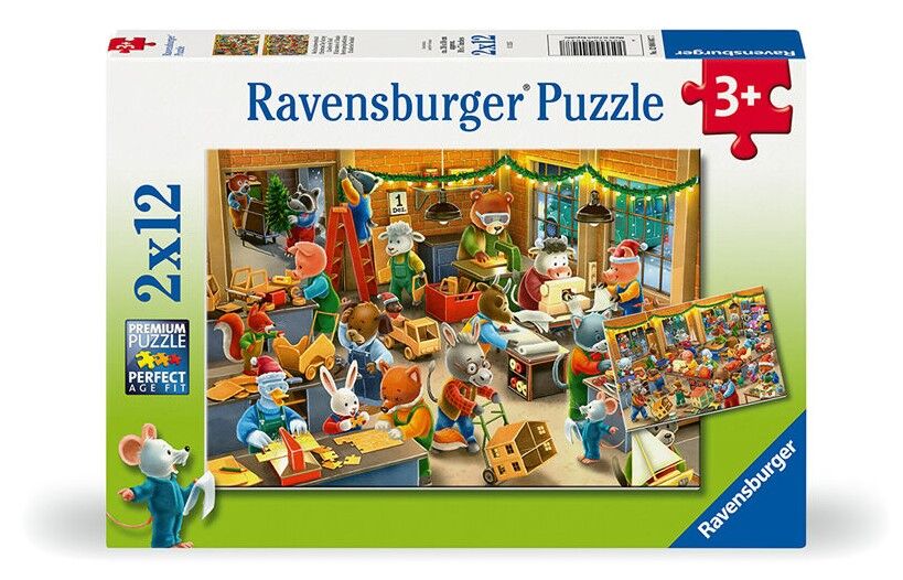 Ravensburger Puzzle 2x12pc - Christmas Toy Factory