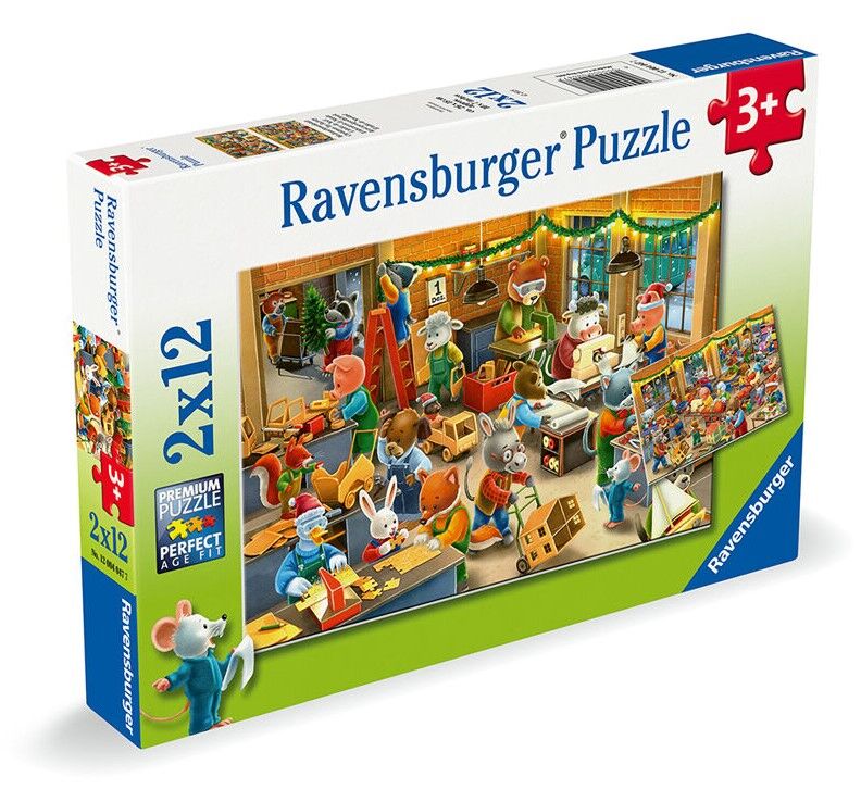 Ravensburger Puzzle 2x12pc - Christmas Toy Factory