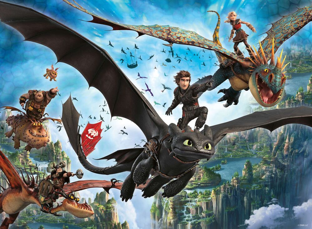 Ravensburger Puzzle 150pc XXL - How To Train Your Dragon Dragons & Heroes