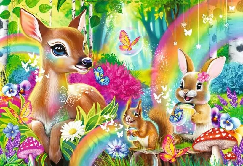 Ravensburger Puzzle 2x24pc - Lovable Woodland Friends