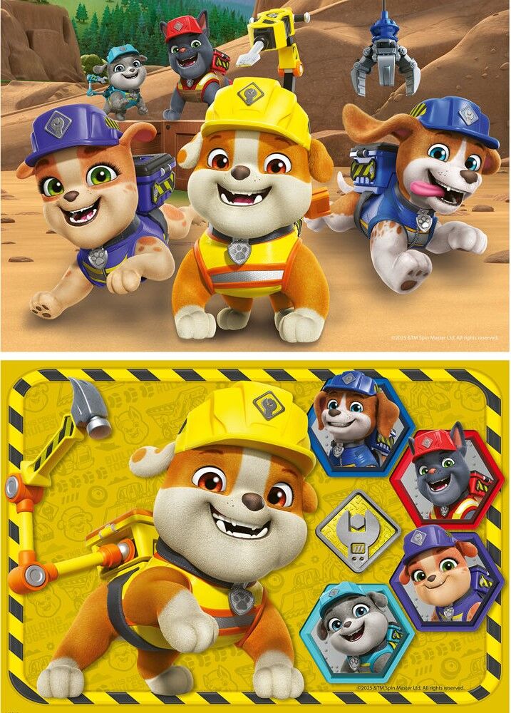 Ravensburger Puzzle 2x12pc - Paw Patrol Rubble & Crew