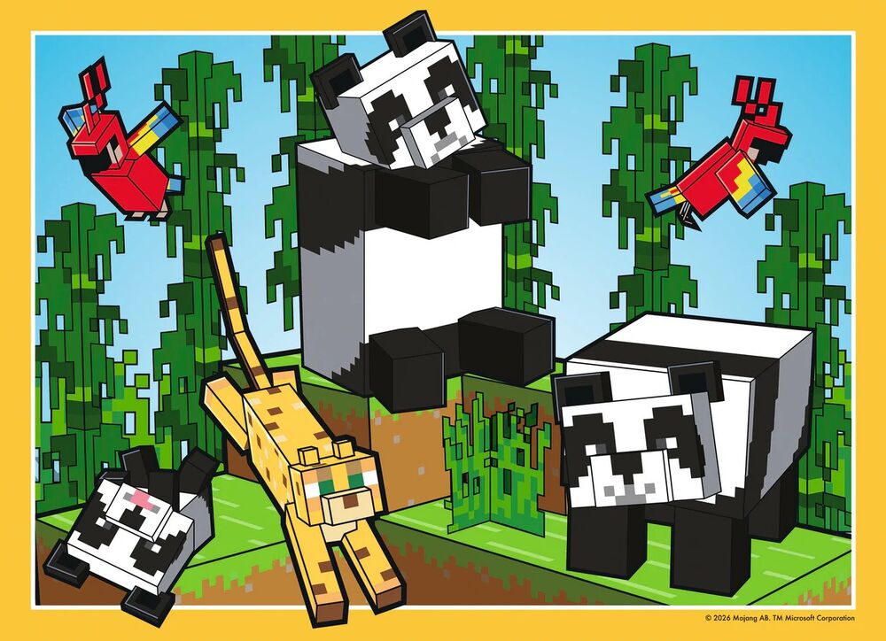 Ravensburger Puzzle 4x100pc - Minecraft Realms & Adventures Bumper Pack