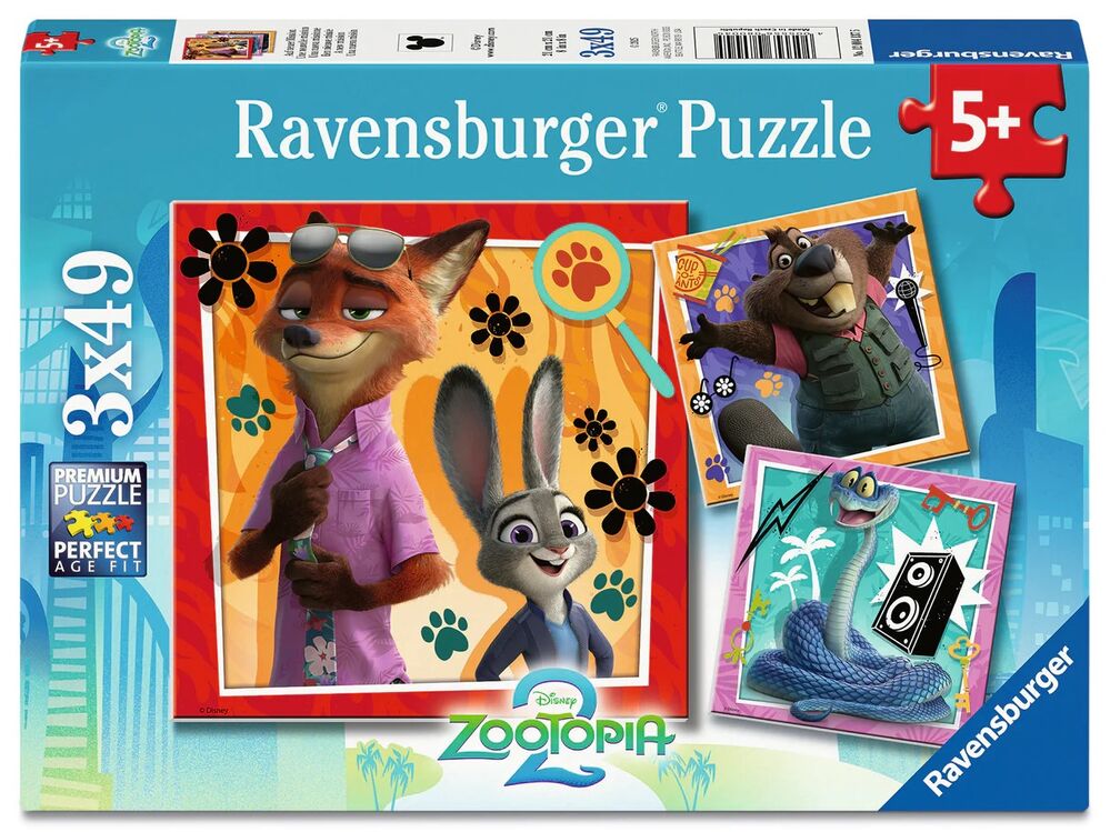 Ravensburger Puzzle 3x49pc - Disney Zootopia 2 A New Mission