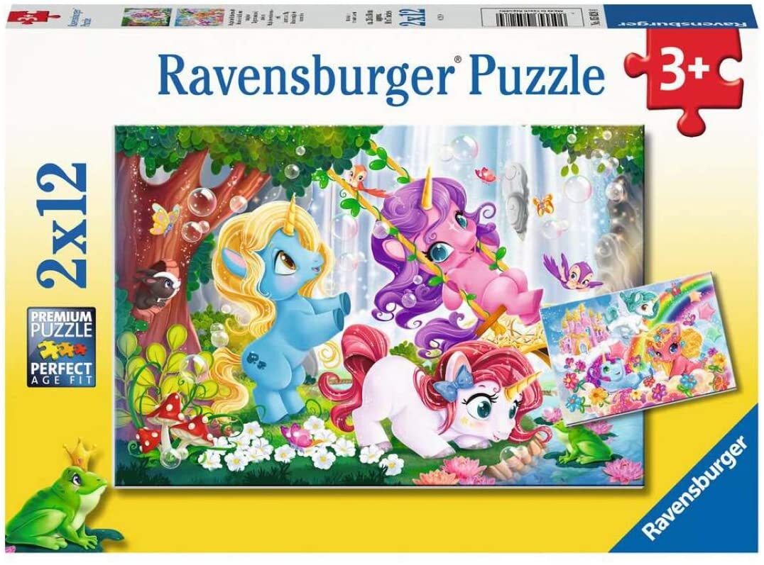 Ravensburger Puzzle 2 x 12pc - Unicorns at Play