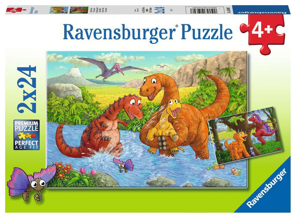 Ravensburger Puzzle 2 x 24pc - Dinosaurs at Play