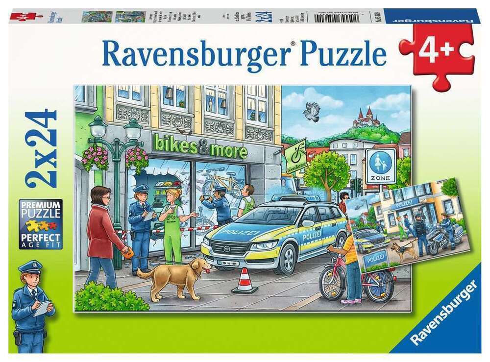 Ravensburger Puzzle 2 x 24pc - Police at Work