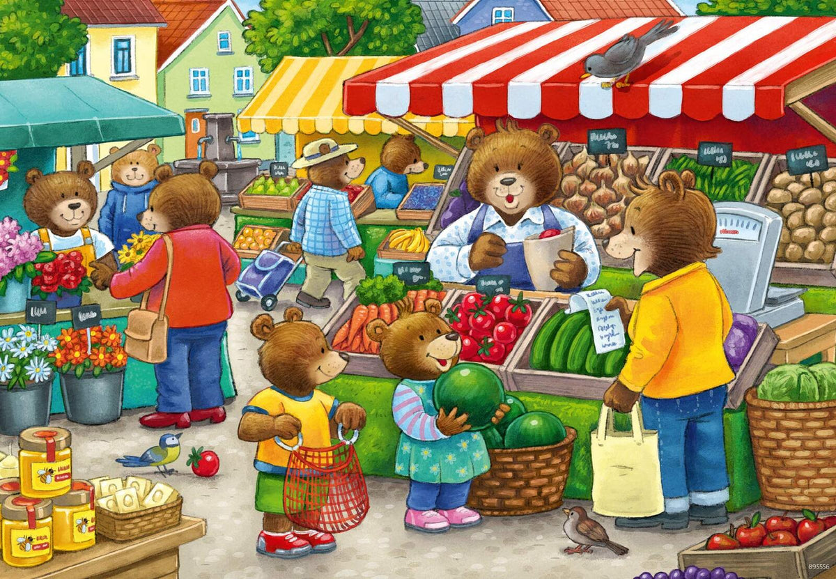 Ravensburger Puzzle 2 x 12pc - Let's Go Shopping