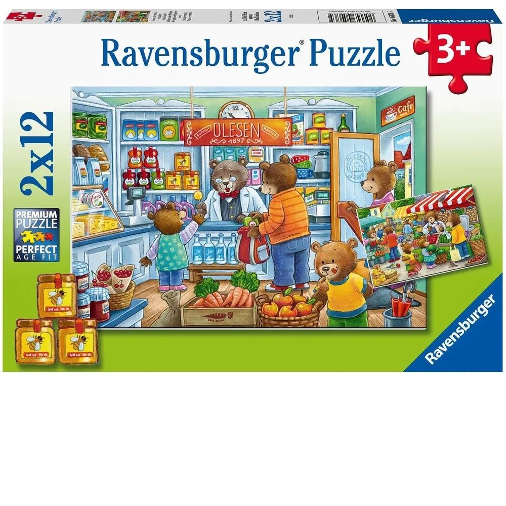 Ravensburger Puzzle 2 x 12pc - Let's Go Shopping