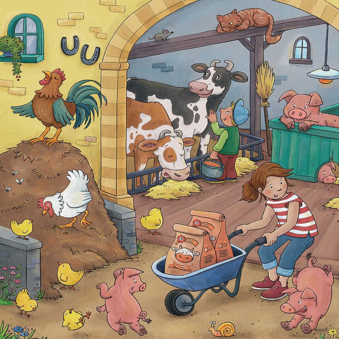 Ravensburger Puzzle 3 x 49pc - On the Farm
