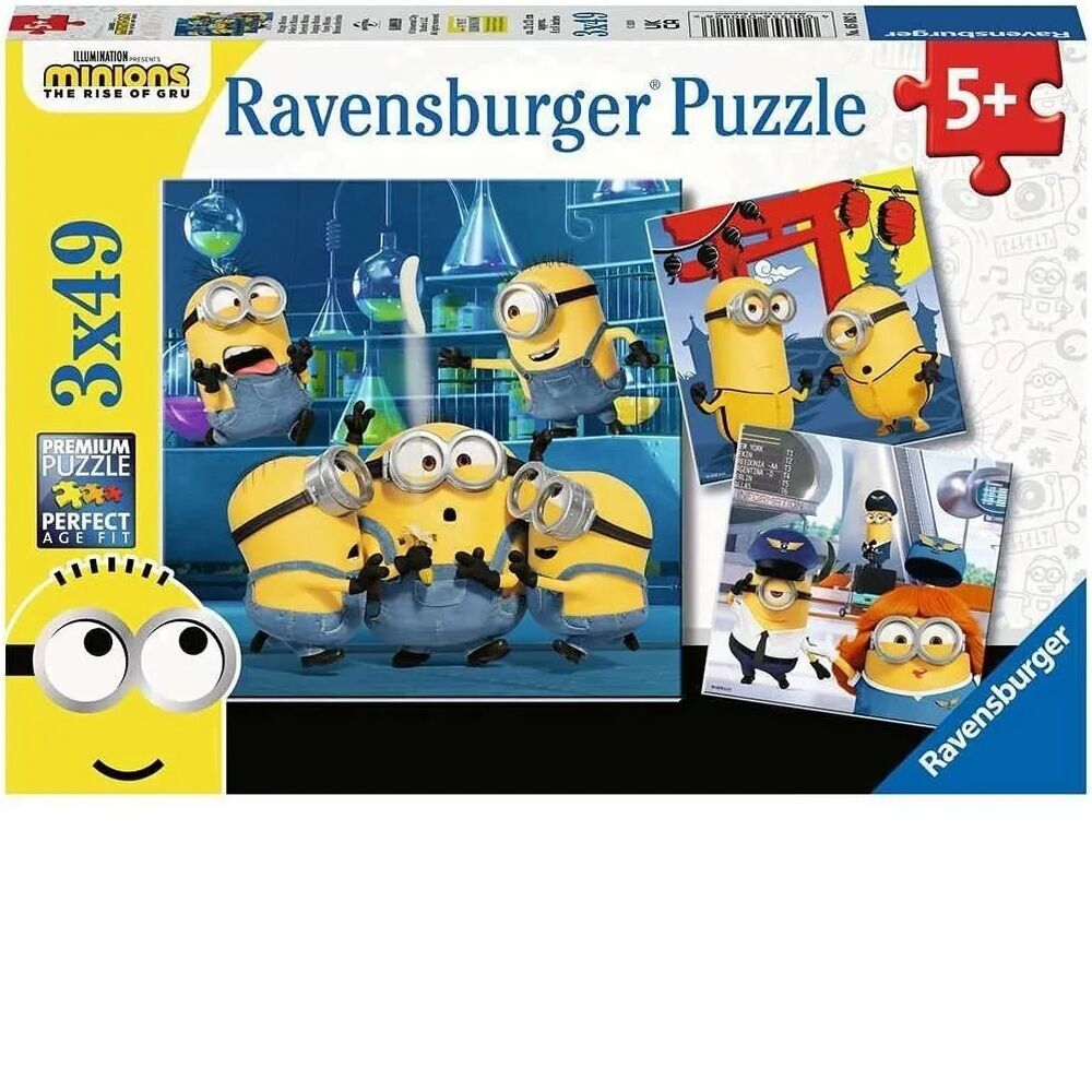 Ravensburger Puzzle 3 x 49pc - Minions 2 - Funny Minions