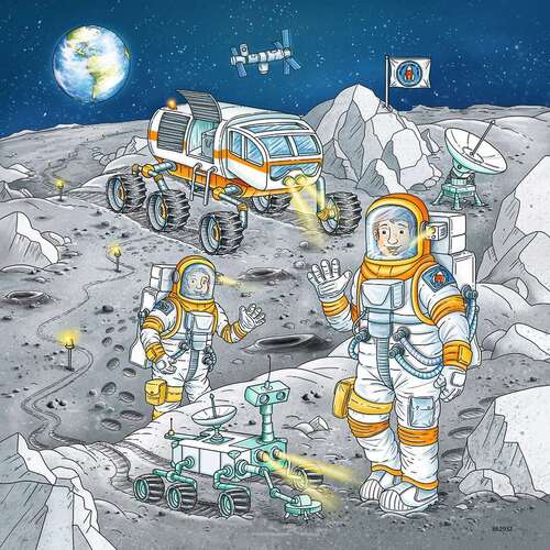 Ravensburger Puzzle 3 x 49pc - Tom & Mia Go On a Space Mission