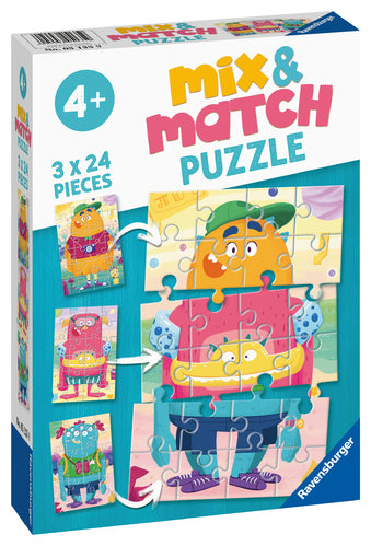 Ravensburger Puzzle 3 x 24pc - Mix-up Monsters!
