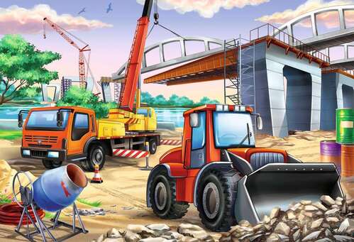 Ravensburger Puzzle 2 x 24pc - Construction & Cars