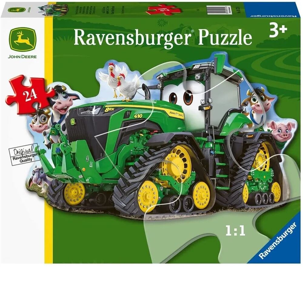Ravensburger Puzzle 24pc - John Deere Tractor Shaped Floor Puzzle