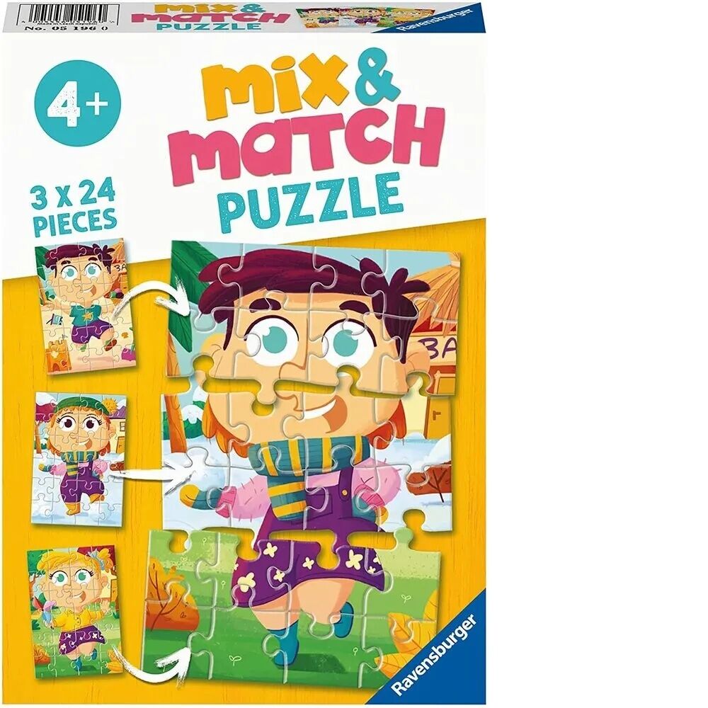 Ravensburger Puzzle 3 x 24pc - Fashion Mix & Match
